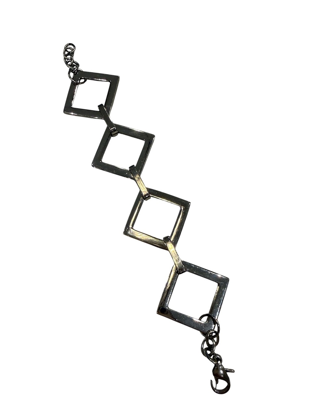 ☀️3 for $15☀️Geometric Square Link Bracelet in Silver Tone